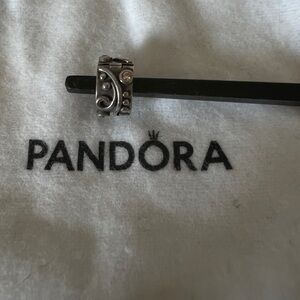 Vintage Pandora Clip Bead featuring Crystal Embellishments